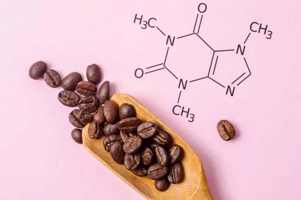 Caffeine with its chemical formulae