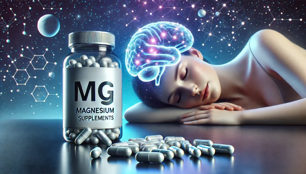 Magnesium (Mg) for brain and sleep health.